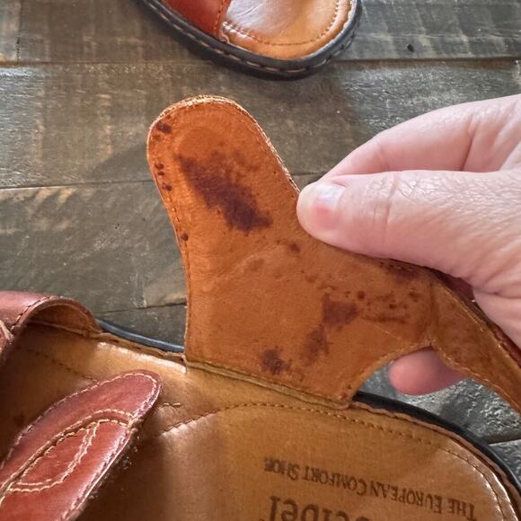 Women's Josef Seibel Sandals Brown Leather Size 8-8.5 US; 39 EU - Picture 9 of 11